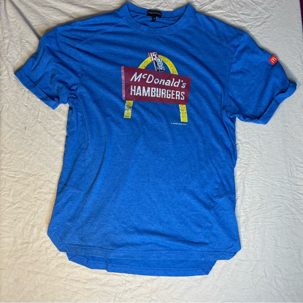 Retro 15₵ McDonalds Swag Hamburgers First Edition Cuffed Long Hem Tee Medium